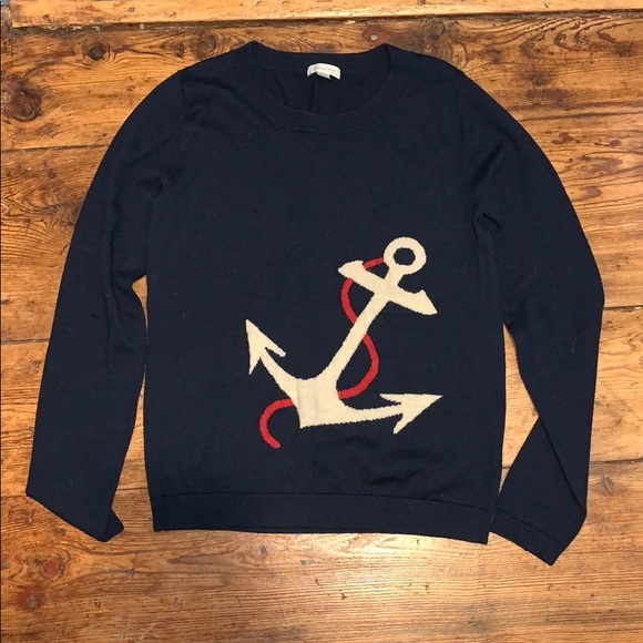 Garnet Hill Wool Anchor Sweater